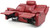 Faux leather 3-Seater Reclining Sofa with Pillow Top Arms - 76" - Red - IMAGE 3