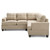 Tufted Microsuede L-Shape Sectional Sofa - 80" - Beige - IMAGE 1