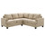 Tufted Microsuede L-Shape Sectional Sofa - 80" - Beige - IMAGE 2