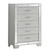 5-Drawer Wooden Bedroom Chest - 49" - Silver Champagne - IMAGE 2
