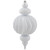 Commercial Size Shatterproof Finial Christmas Ornaments - 10" - White - Set of 4 - IMAGE 3