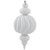 Commercial Size Shatterproof Finial Christmas Ornaments - 10" - White - Set of 4 - IMAGE 4