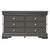 Embossed 6-Drawer Wooden Dresser - 59" - Metallic Black - IMAGE 1