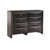 8-Drawer Wooden Beveled Bedroom Chest - 59" - Black - IMAGE 2