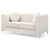 Velvet Microsuede Channel Tufted Loveseat with Throw Pillows - 65" - Beige - IMAGE 1