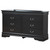 6-Drawer Wooden Bedroom Dresser - 57" - Black - IMAGE 1