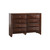 8-Drawer Wooden Beveled Bedroom Chest - 59" - Dark Brown - IMAGE 2