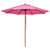 Outdoor Patio Market Umbrella with Wooden Pole - 8.5' - Pink - IMAGE 2