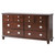12-Drawer Wooden Bedroom Dresser - 65" - Dark Brown - IMAGE 1