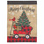 Merry Christmas Red Wagon with Tree Double Applique Outdoor Garden Flag 18" x 13" - IMAGE 1
