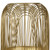 Large Layered Iron Pillar Candle Holder - 13" - Brass Finish - IMAGE 6