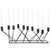 Modern 10 Taper Candle Holder Candelabra - 22.5" - Black - IMAGE 3