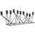 Modern 10 Taper Candle Holder Candelabra - 22.5" - Black - IMAGE 5