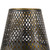 Small Laser-Cut Pillar Candle Holder - 9" - Black and Gold Finish - IMAGE 5