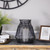 Large Geometric Iron Hurricane Candle Lantern - 11.25" - Black - IMAGE 2