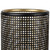 Iron Grid Pillar Candle Holders - 12" - Black and Gold Finish - Set of 3 - IMAGE 5