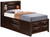 Wooden Panel Twin Bed with Drawers and Shelves - 87" - Brown - IMAGE 3