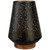 Floral Laser-Cut Table Iron Lamp With Wooden Base - 10.75" - Black - IMAGE 1