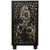 Floral Laser-Cut Iron Table Lamp  - 11" - Black and Gold - IMAGE 1