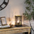 Floral Laser-Cut Iron Table Lamp  - 11" - Black and Gold - IMAGE 2