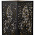 Floral Laser-Cut Iron Table Lamp  - 11" - Black and Gold - IMAGE 4