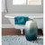 Capiz Mosaic Ombre Drum Side Table - 19.75" - Blue and White - IMAGE 2