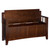 Slatted Back Storage Bench - 50" - Walnut Brown - IMAGE 3