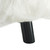 Plush Faux Fur Foot Stool - 16" - White and Black - IMAGE 2