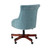Tufted Plush Office Chair - 39.75" - Aqua Blue and Brown - IMAGE 3