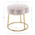 Floral Accent Vanity Stool - 17.75" - Pink and Gold - IMAGE 4