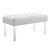 Upholstered Bench with Tufted Top - 35" - White - IMAGE 1