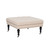 Upholstered Tufted Top Square Ottoman - 34.5" - Natural Brown - IMAGE 1