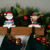 Santa and Elf Christmas Stocking Holders - 5" - Set of 2 - IMAGE 3