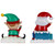 Santa and Elf Christmas Stocking Holders - 5" - Set of 2 - IMAGE 6