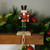 Glittered Nutcracker Soldier with Gift Christmas Stocking Holder - 9.5" - IMAGE 3