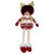 Sitting Plush Girl with Dangling Legs Christmas Figure - 16" - Cream and Red - IMAGE 2