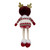 Sitting Plush Girl with Dangling Legs Christmas Figure - 16" - Cream and Red - IMAGE 5