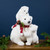 Mama Polar Bear and Cubs Christmas Figures - 13.5" - White and Red - IMAGE 1