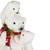 Mama Polar Bear and Cubs Christmas Figures - 13.5" - White and Red