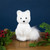 Sitting Artic Fox Pup Christmas Figurine - 7.5" - IMAGE 1