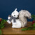Sitting Squirrel with Frosted Pinecone Christmas Figurine - 8" - IMAGE 1
