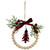 Buffalo Plaid Tree and Bow Wooden Beaded Christmas Wreath Ornament - 5.5" - IMAGE 3