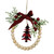 Buffalo Plaid Tree and Bow Wooden Beaded Christmas Wreath Ornament - 5.5" - IMAGE 5