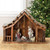 Wooden Nativity Stable with Railing  - 20.25" - IMAGE 1