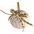Embroidered Leaves Fuzzy Christmas Ball Ornaments - 3" - Mauve - Set of 6 - IMAGE 3