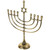 Star of David Smooth Slim Hanukkah Menorah - 12" - Brass - IMAGE 3