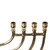 Star of David Smooth Slim Hanukkah Menorah - 12" - Brass - IMAGE 6
