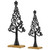 Starry Trees Metal Christmas Decorations - 18.5" - Black - Set of 2 - IMAGE 4
