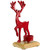 Reindeer Metal Christmas Tealight Holder - 8" - Red - IMAGE 3