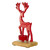 Reindeer Metal Christmas Tealight Holder - 8" - Red - IMAGE 4